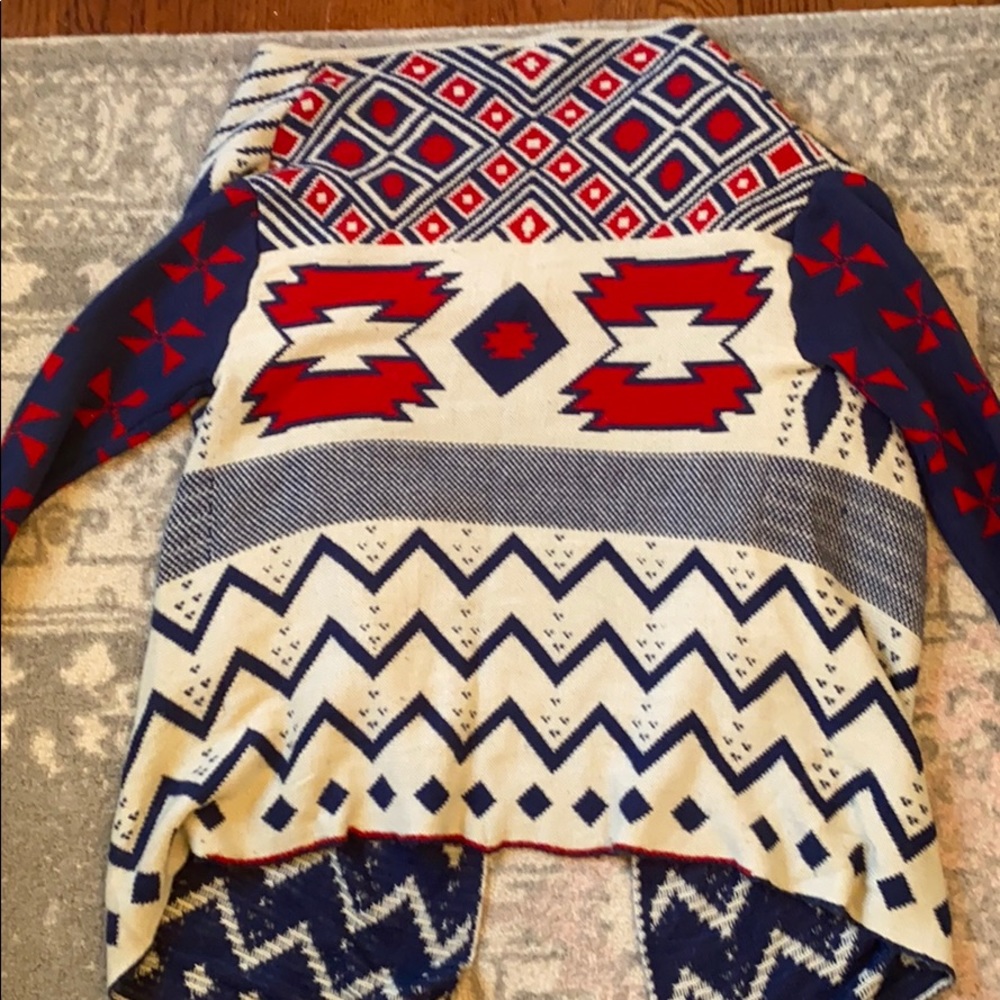 Hot & Delicious Open Front Aztec Sweater - Picture 6 of 6